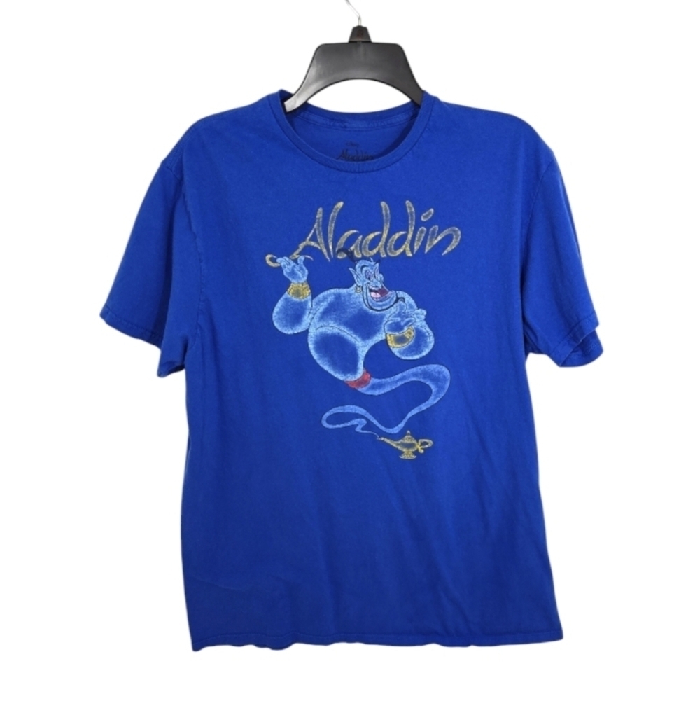 {Disney} Men's Blue Aladdin T-Shirt - Size Large